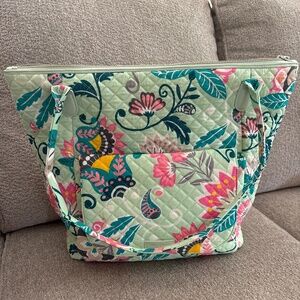Vera Bradley Carson North South Tote-Light Green-Shoulder Bag